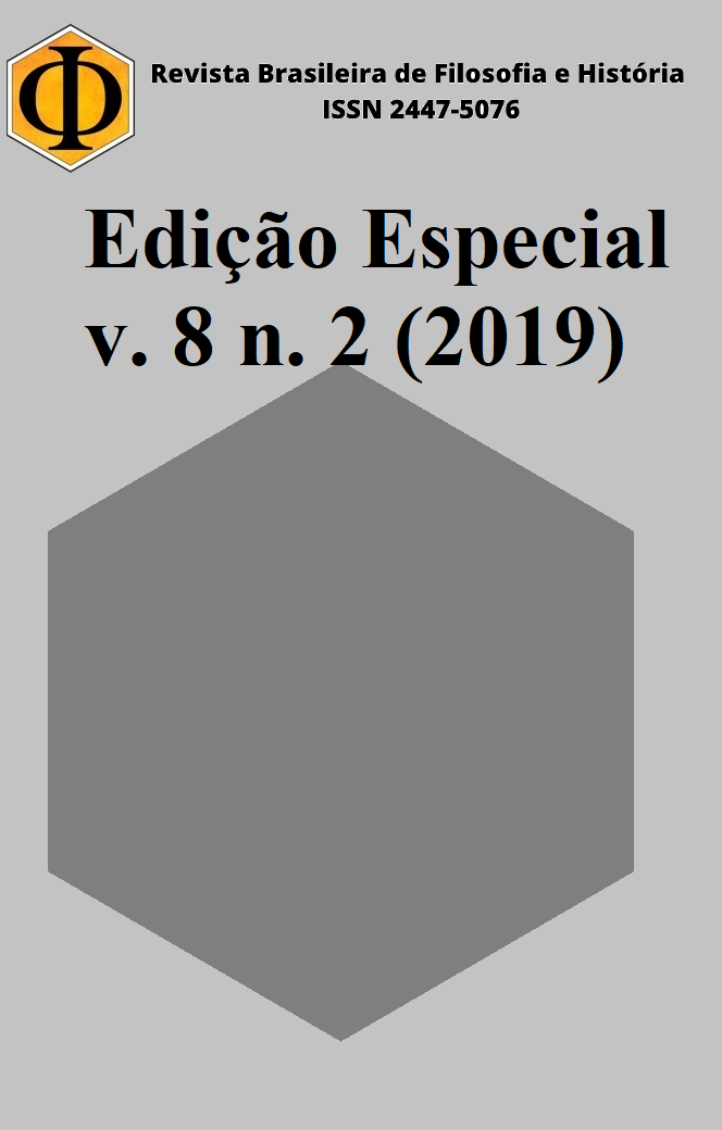 					Ver Vol. 8 Núm. 2 (2019): Revista Brasileira de Filosofia e História  (Edição Especial)
				