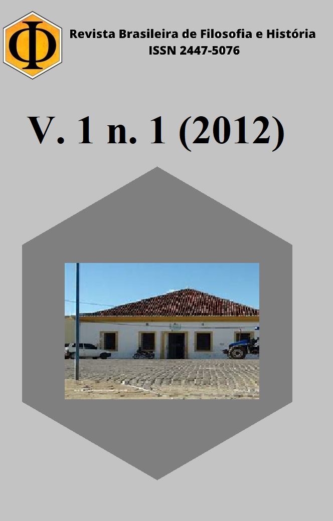 					Ver Vol. 1 Núm. 1 (2012): Revista Brasileira de Filosofia e História
				